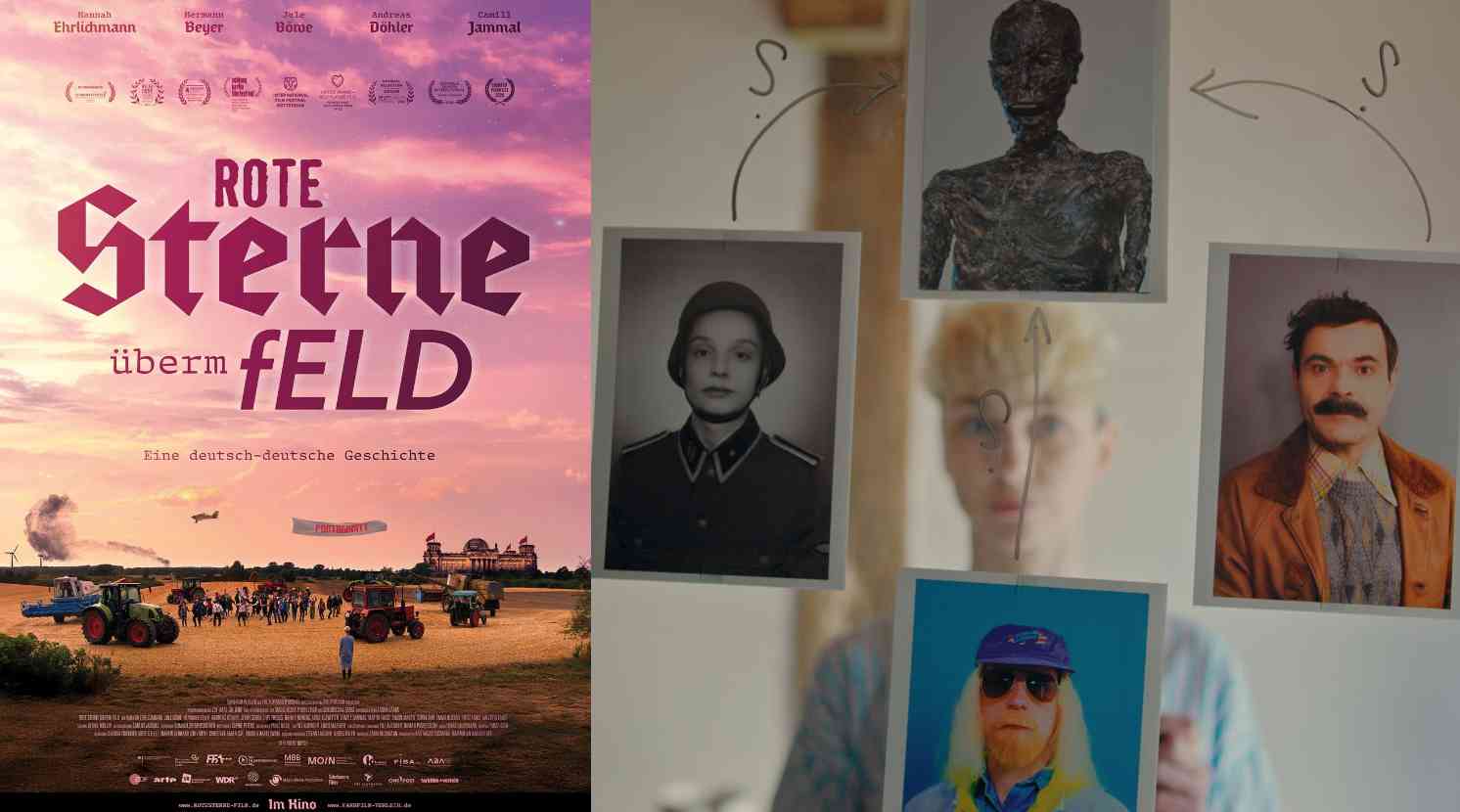 Rote Sterne überm Feld