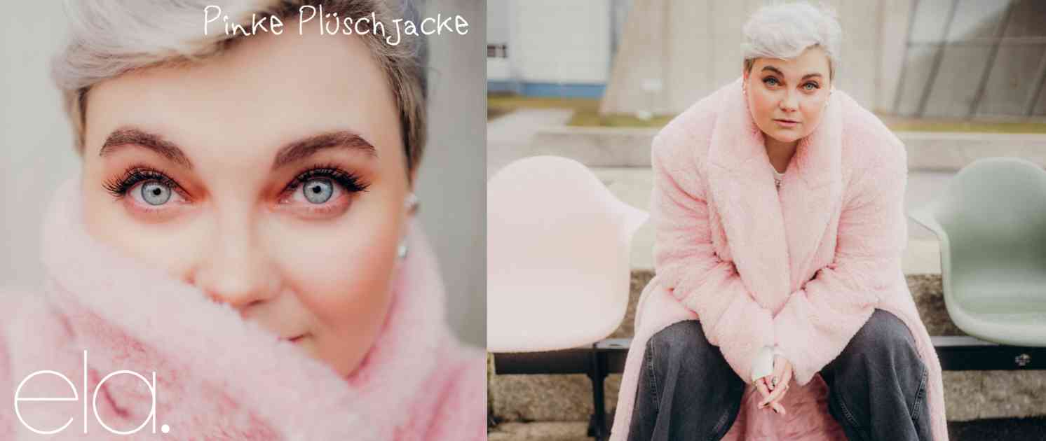ela. Pinke Plüschjacke